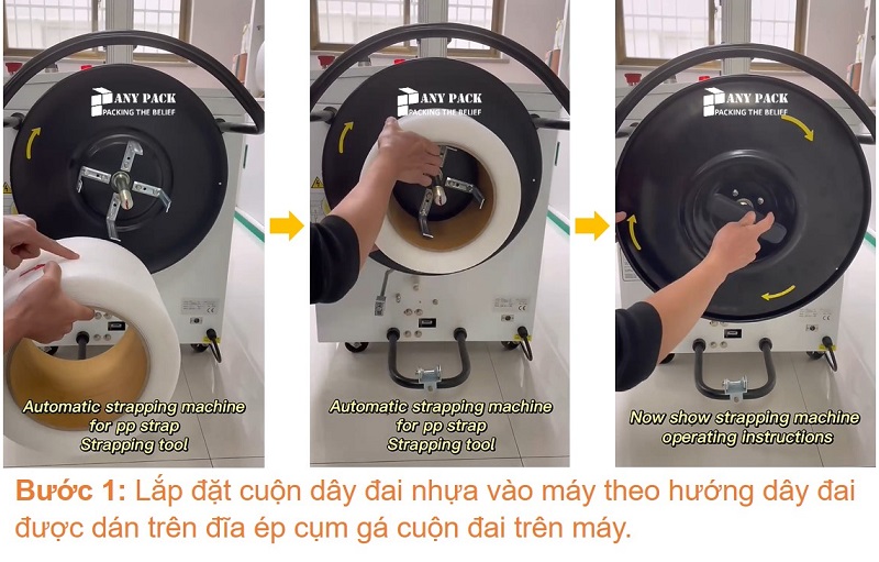 huong dan su dung may dong dai tu dong MH-101A Anypack -Buoc 1 huong dan su dung may dong dai tu dong MH-101A Anypack -Buoc 1