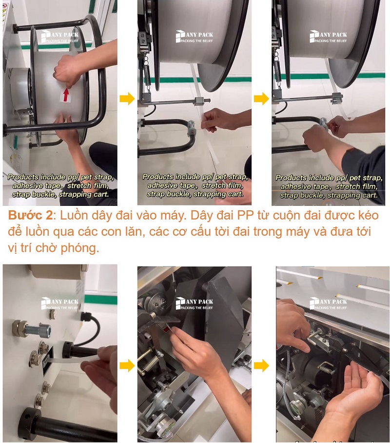 huong dan van hanh may dong dai tu dong MH-101A Anypack -Buoc 2 huong dan van hanh may dong dai tu dong MH-101A Anypack -Buoc 2
