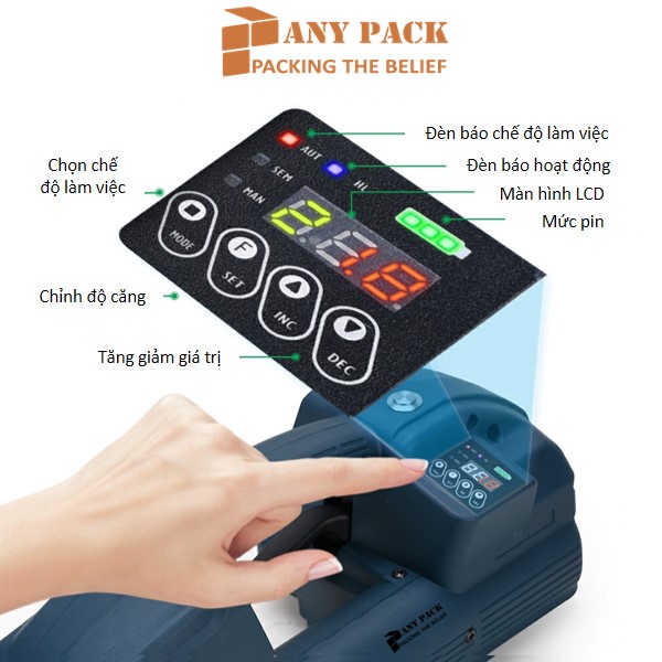May dong dai nhua cam tay dung pin Q1 Anypack