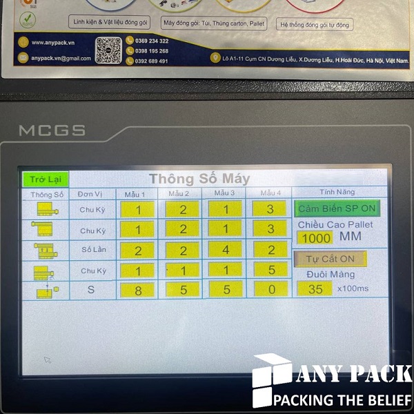 cai dat chuong trinh quan san tren may quan mang co pallet Anypack