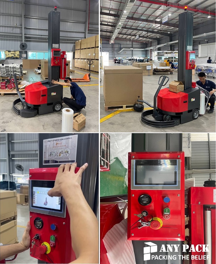 may quan mang robot CTP-600B tu hanh chay pin Anypack chinh hang